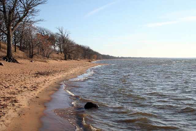 Mille Lacs’ sandy shoreline west of Malmo on the northeast corner of the lake makes combating erosion with landscaping a challenge.